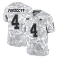 Davalo D.Cowboys #4 Dak Prescott Player Arctic Camo Salute to Service Limited Home Game Stitched Jerseys