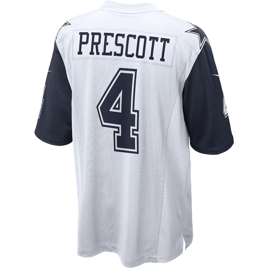 Davalo D.Cowboys #4 Dak Prescott Player White Alternate Game Stitched Jerseys