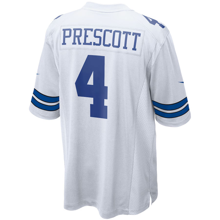 Davalo D.Cowboys #4 Dak Prescott Player White Home Game Stitched Jerseys