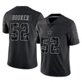 Davalo D.Cowboys #52 Tyler Booker Player Black Limited Reflective Home Game Stitched Jerseys
