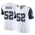 Davalo D.Cowboys #52 Tyler Booker Player White-Navy Limited Vapor F.U.S.E. Home Game Stitched Jerseys