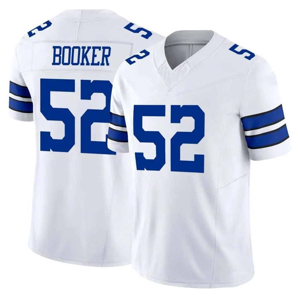 Davalo D.Cowboys #52 Tyler Booker Player White Limited Vapor F.U.S.E. Home Game Stitched Jerseys