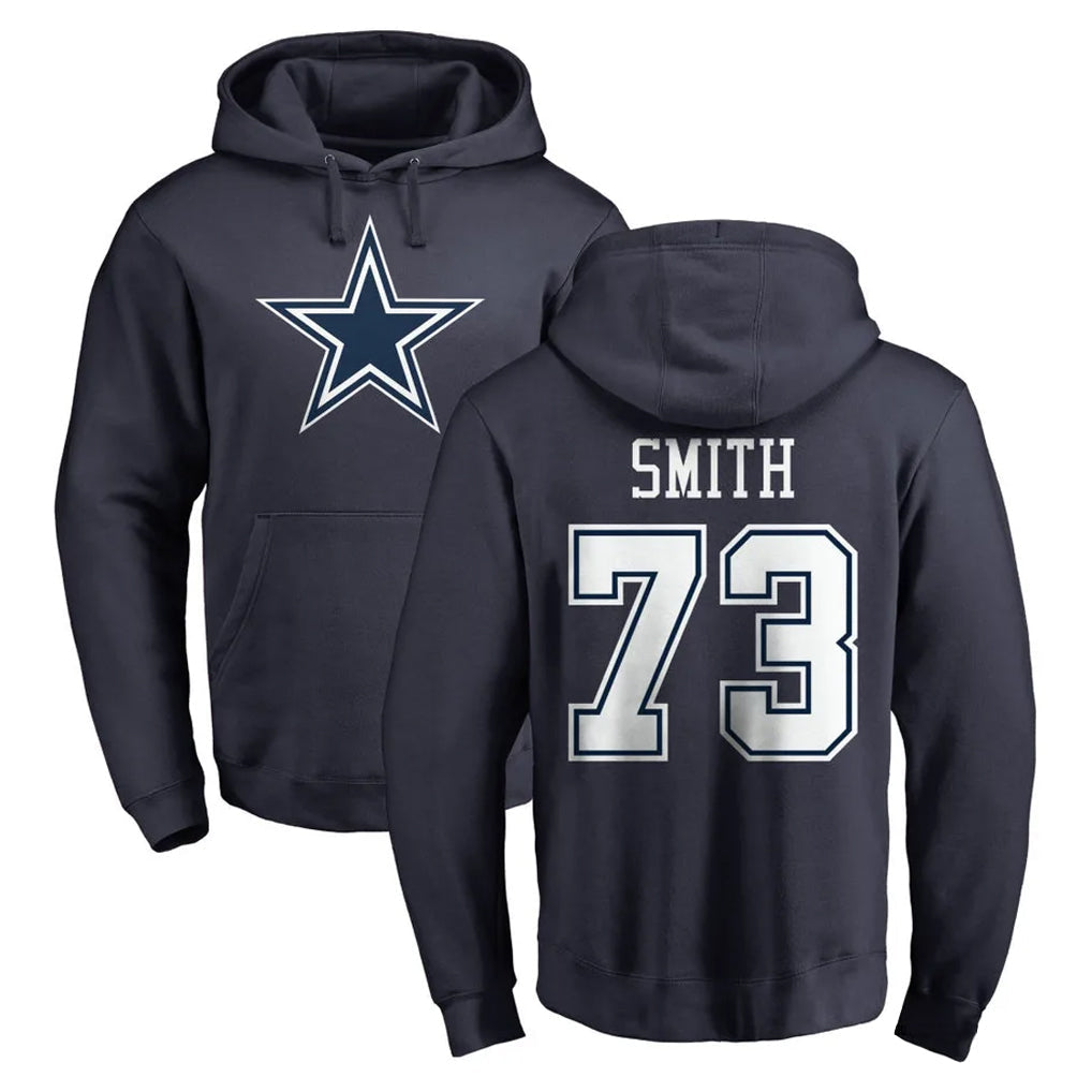 Davalo D.Cowboys #73 Tyler Smith Player Navy Pullover Hoodies Limited Stitched Jerseys