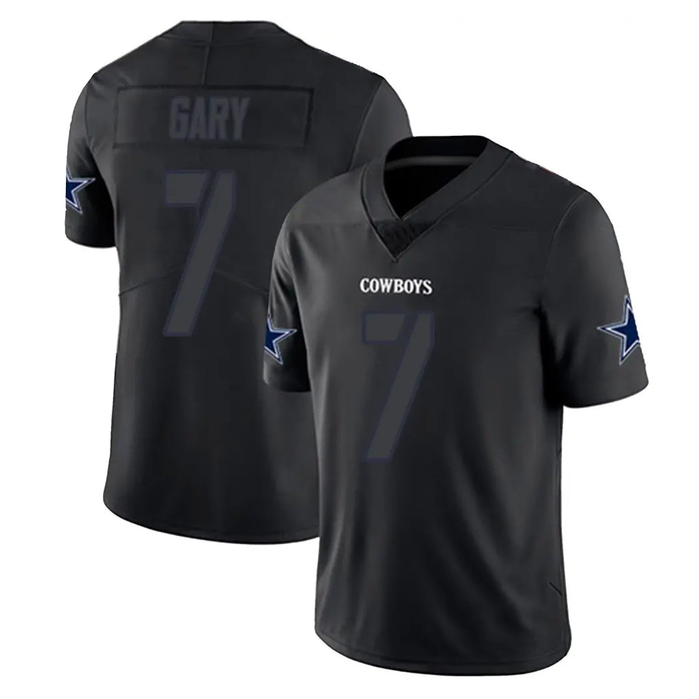 Davalo D.Cowboys #7 Rashan Gary Player Black Impact Limited Home Game Stitched Jerseys
