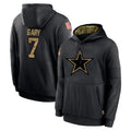 Davalo D.Cowboys #7 Rashan Gary Player Black Salute to Service Pullover Hoodies Limited Stitched Jerseys