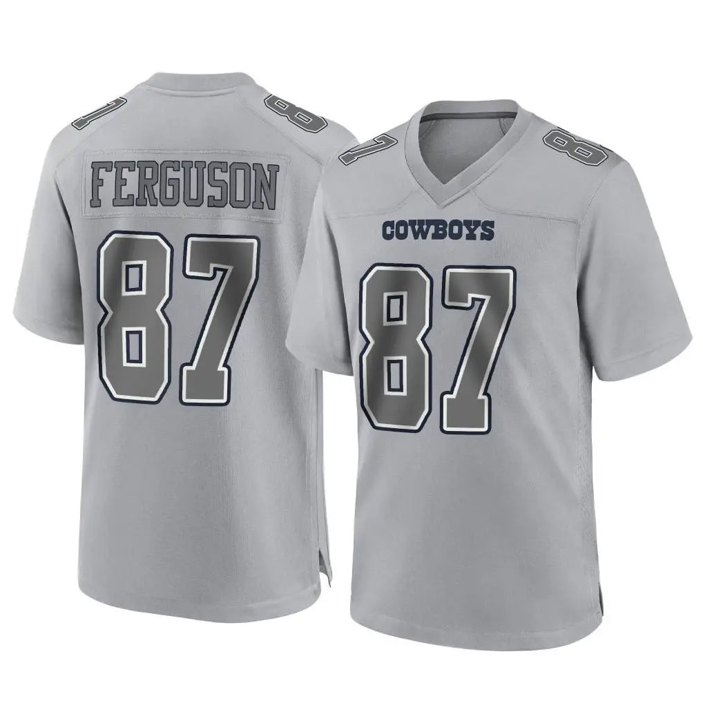 Davalo D.Cowboys #87 Jake Ferguson Player Gray Atmosphere Fashion Home Game Stitched Jerseys