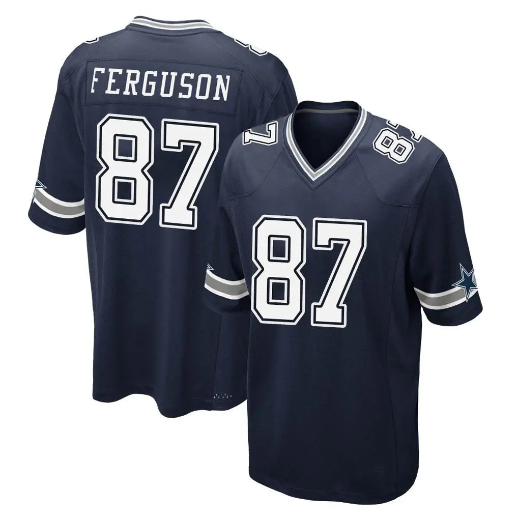Davalo D.Cowboys #87 Jake Ferguson Player Navy Home Game Stitched Jerseys