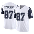 Davalo D.Cowboys #87 Jake Ferguson Player White-Navy Limited Vapor F.U.S.E. Home Game Stitched Jerseys