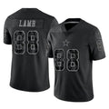 Davalo D.Cowboys #88 CeeDee Lamb Player Black Limited Reflective Home Game Stitched Jerseys