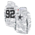 Davalo D.Cowboys #92 Quinnen Williams Player Arctic Camo Salute to Service Hoodies Limited Game Stitched Jerseys