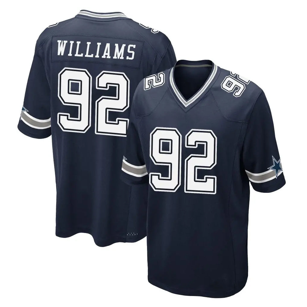 Davalo D.Cowboys #92 Quinnen Williams Player Navy Home Game Stitched Jerseys