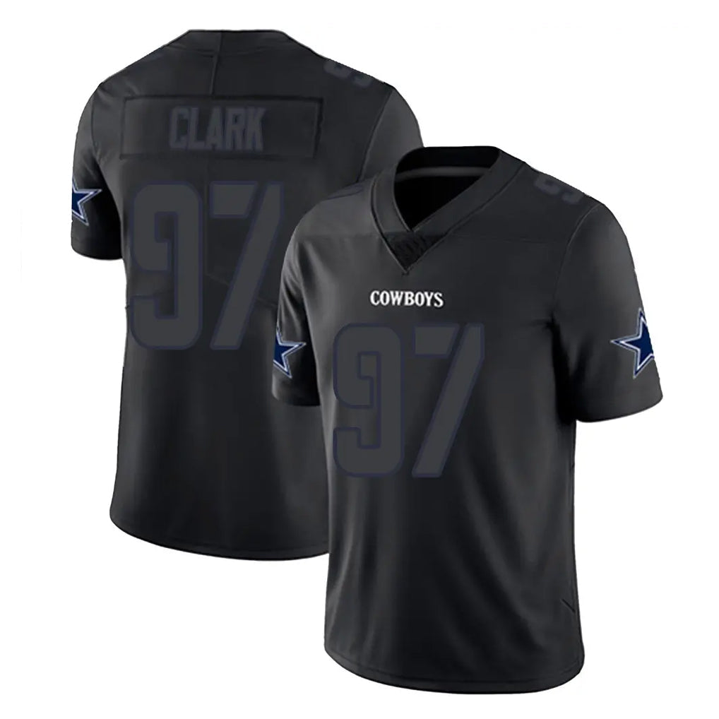 Davalo D.Cowboys #97 Kenny Clark Player Black Impact Limited Home Game Stitched Jerseys
