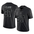 Davalo D.Cowboys #97 Kenny Clark Player Black Limited Reflective Home Game Stitched Jerseys