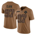 Davalo D.Cowboys #97 Kenny Clark Player Brown Salute to Service Limited Home Game Stitched Jerseys