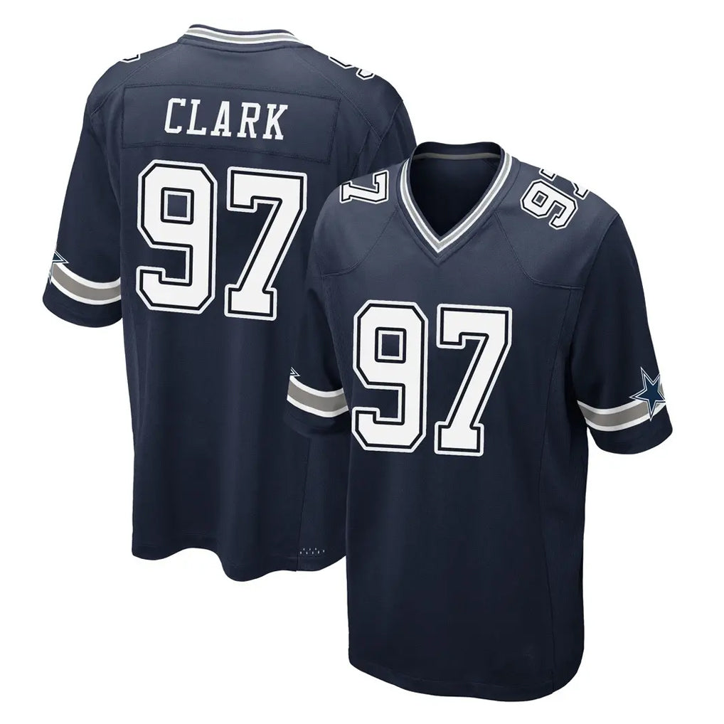 Davalo D.Cowboys #97 Kenny Clark Player Navy Home Game Stitched Jerseys