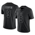 Davalo D.Cowboys #9 KaVontae Turpin Player Black Limited Reflective Home Game Stitched Jerseys