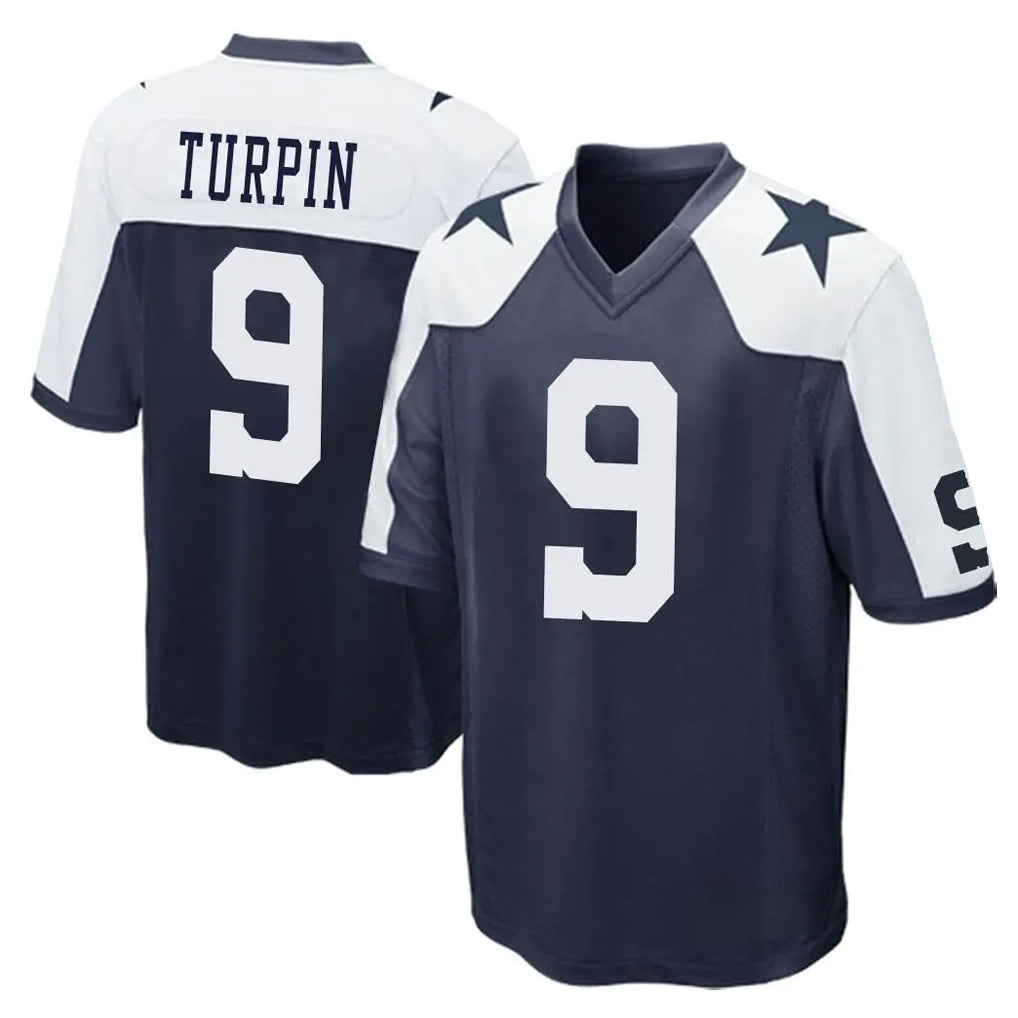 Davalo D.Cowboys #9 KaVontae Turpin Player Navy-White Alternate Home Game Stitched Jerseys