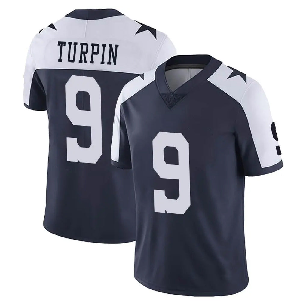 Davalo D.Cowboys #9 KaVontae Turpin Player Navy-White Limited Alternate Vapor Untouchable Home Game Stitched Jerseys