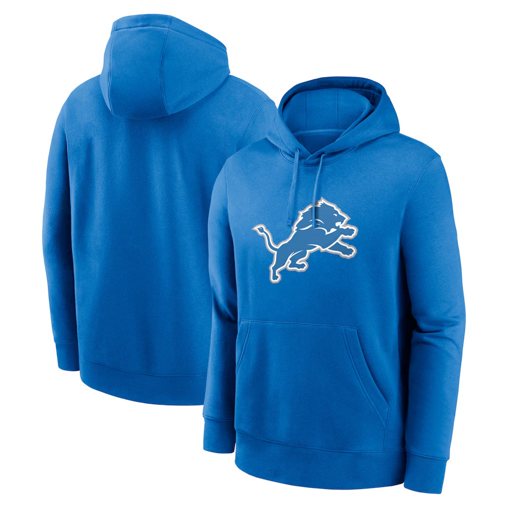 Davalo D.Lions Blue Pullover Hoodies Limited Blank Player Stitched Jerseys