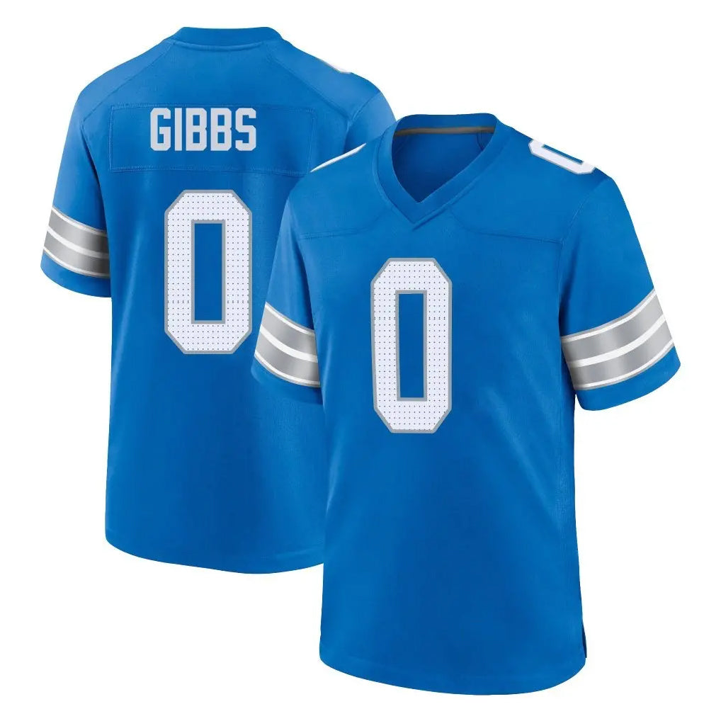 Davalo D.Lions #0 Jahmyr Gibbs Player Blue Alternate Home Game Stitched Jerseys