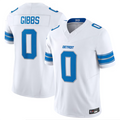 Davalo D.Lions #0 Jahmyr Gibbs Player White Vapor F.U.S.E. Limited Replica Stitched Jerseys