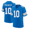 Davalo D.Lions #10 Isiah Pacheco Player Blue Alternate Home Game Stitched Jerseys
