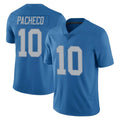 Davalo D.Lions #10 Isiah Pacheco Player Blue Limited Throwback Vapor Untouchable Stitched Jerseys