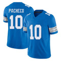 Davalo D.Lions #10 Isiah Pacheco Player Blue Limited Vapor F.U.S.E. Alternate Home Game Stitched Jerseys
