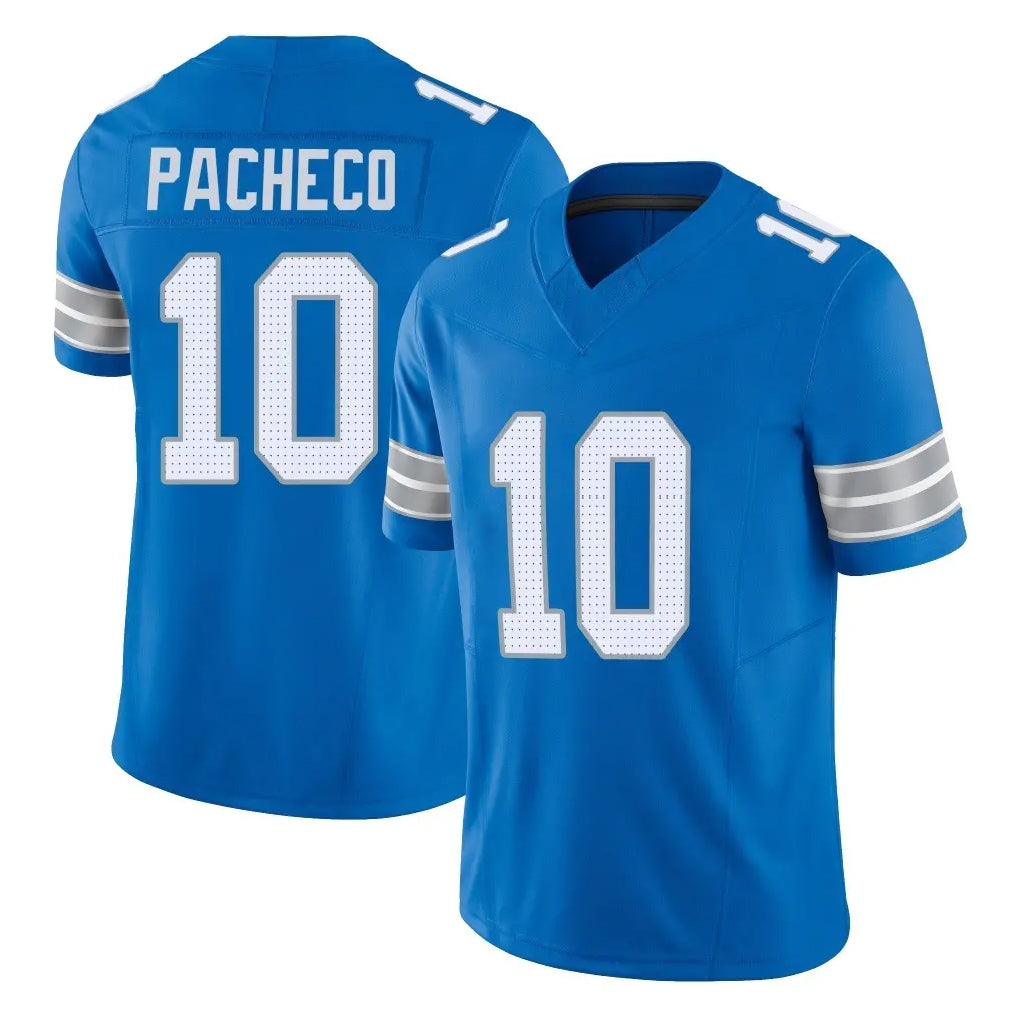 Davalo D.Lions #10 Isiah Pacheco Player Blue Limited Vapor F.U.S.E. Alternate Home Game Stitched Jerseys