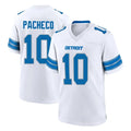 Davalo D.Lions #10 Isiah Pacheco Player White Alternate Home Game Stitched Jerseys