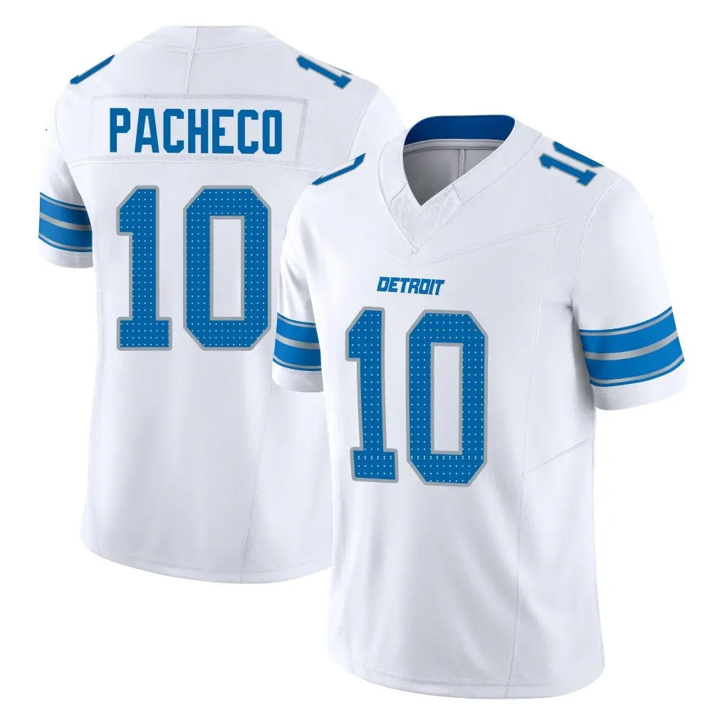 Davalo D.Lions #10 Isiah Pacheco Player White Limited Vapor F.U.S.E. Alternate Home Game Stitched Jerseys