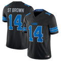 Davalo D.Lions #14 Amon-Ra St. Brown Black 2nd Alternate Vapor F.U.S.E. Limited Jersey Stitched Stitched Jerseys