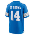 Davalo D.Lions #14 Amon-Ra St. Brown Blue Game Jersey American Stitched Jersey