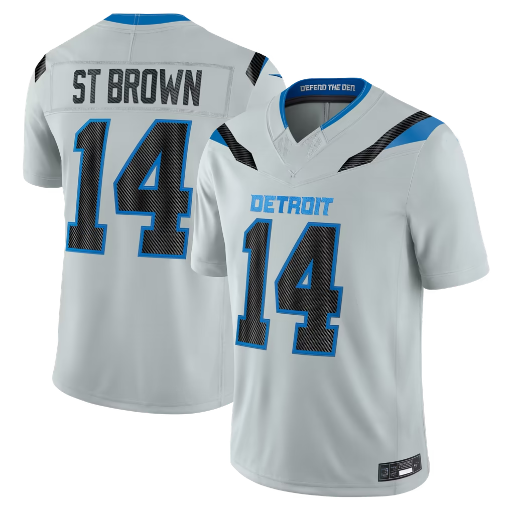 Davalo D.Lions #14 Amon-Ra St. Brown Silver 2026 Rivalries Collection Limited Stitched Jerseys