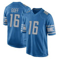 Davalo D.Lions #16 Jared Goff Player Blue Home Game Stitched Jerseys