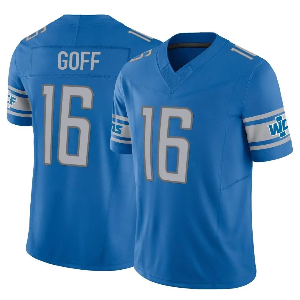 Davalo D.Lions #16 Jared Goff Player Blue Vapor F.U.S.E. Limited Home Game Stitched Jerseys