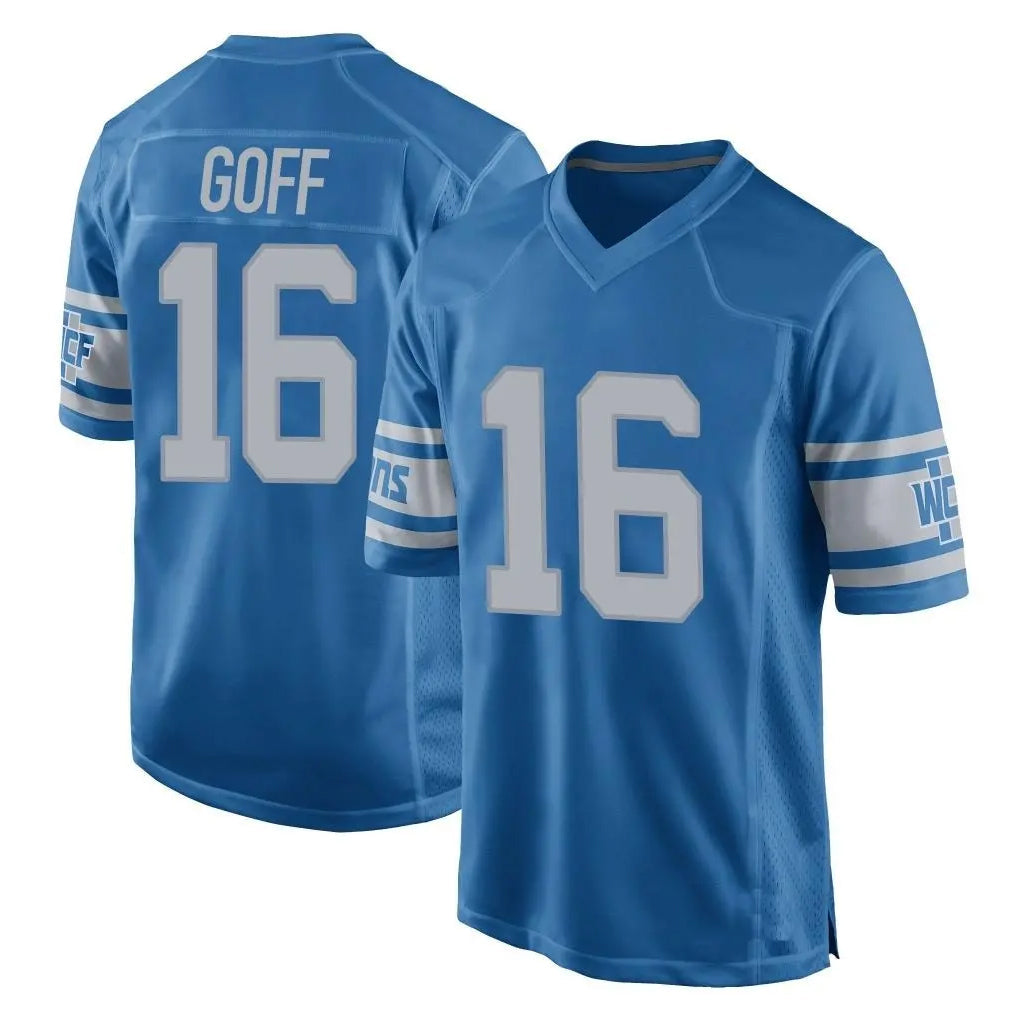 Davalo D.Lions #16 Jared Goff Player Blue Vapor Untouchable Throwback Game Stitched Jerseys