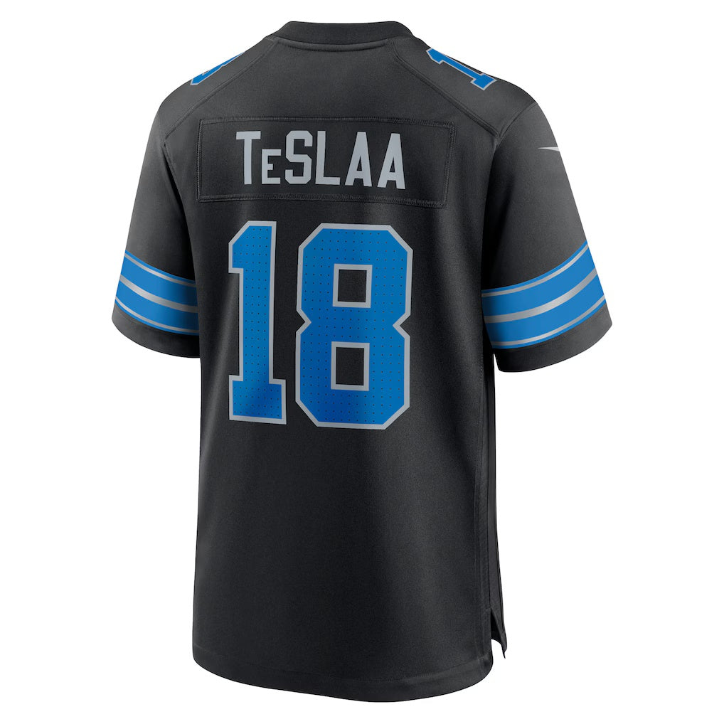 Davalo D.Lions #18 Isaac TeSlaa Black Alternate Game Player Stitched Jerseys
