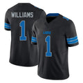 Davalo D.Lions #1 Jameson Williams Player Black Alternate Vapor F.U.S.E. Limited Home Game Stitched Jerseys