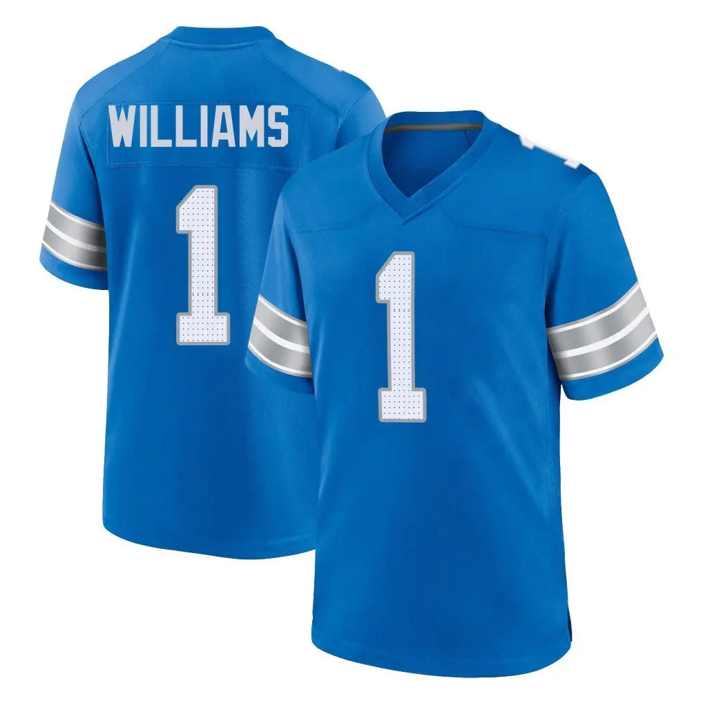 Davalo D.Lions #1 Jameson Williams Player Blue Alternate Home Game Stitched Jerseys