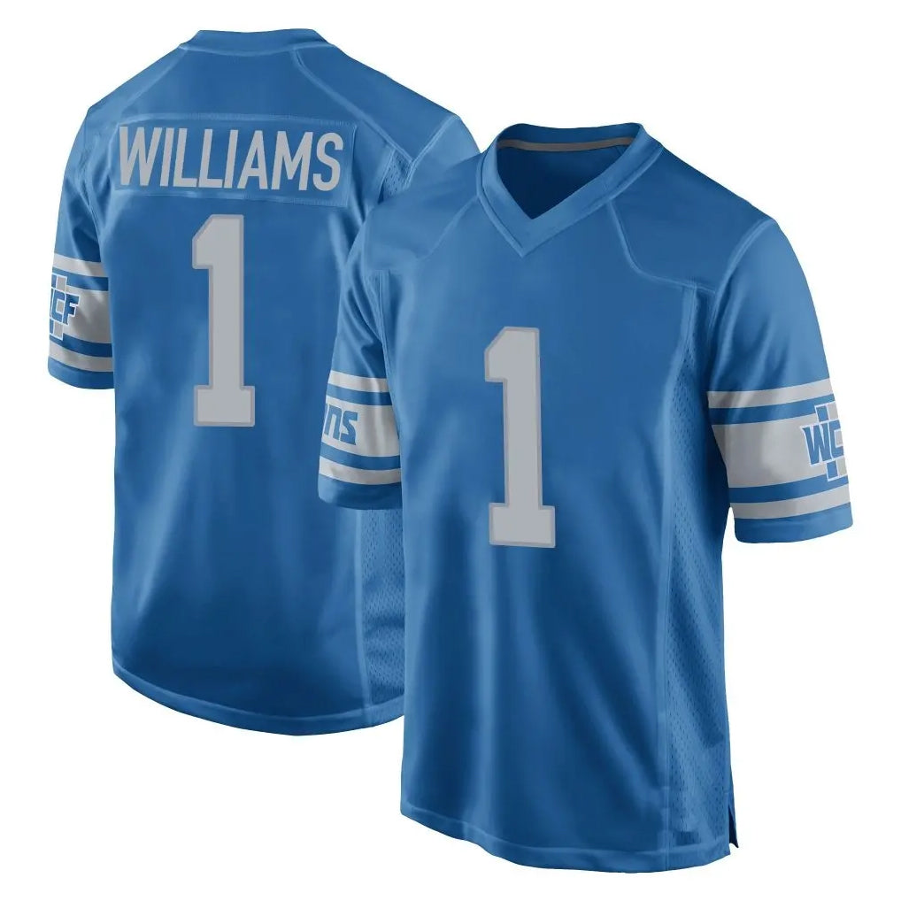Davalo D.Lions #1 Jameson Williams Player Blue Vapor Untouchable Throwback Game Stitched Jerseys