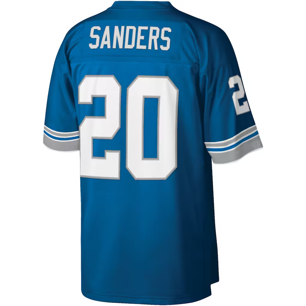 Davalo D.Lions #20 Barry Sanders Mitchell & Ness Blue Legacy Replica Stitched Jerseys