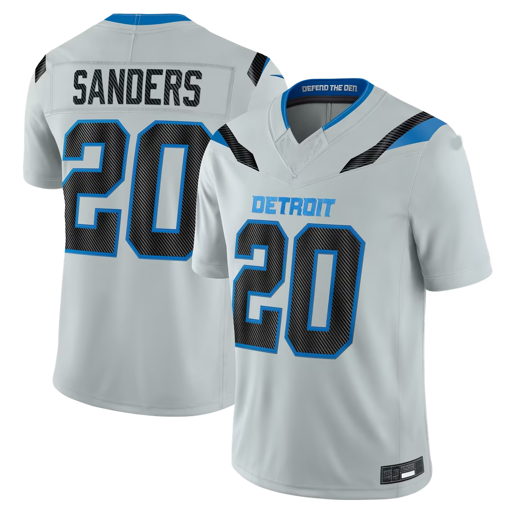 Davalo D.Lions #20 Barry Sanders Silver 2026 Rivalries Collection Limited Stitched Jerseys