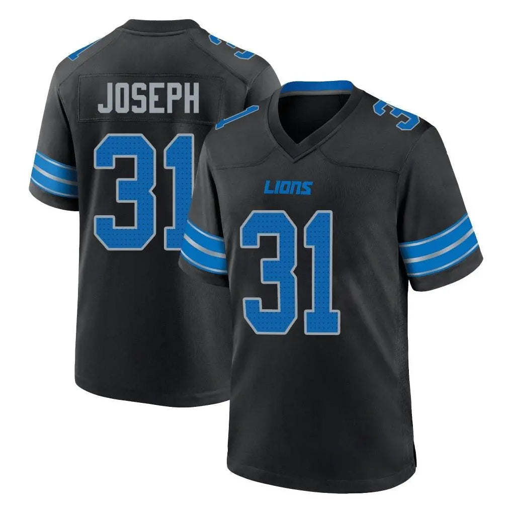 Davalo D.Lions #31 Kerby Joseph Player Black Alternate Home Game Stitched Jerseys