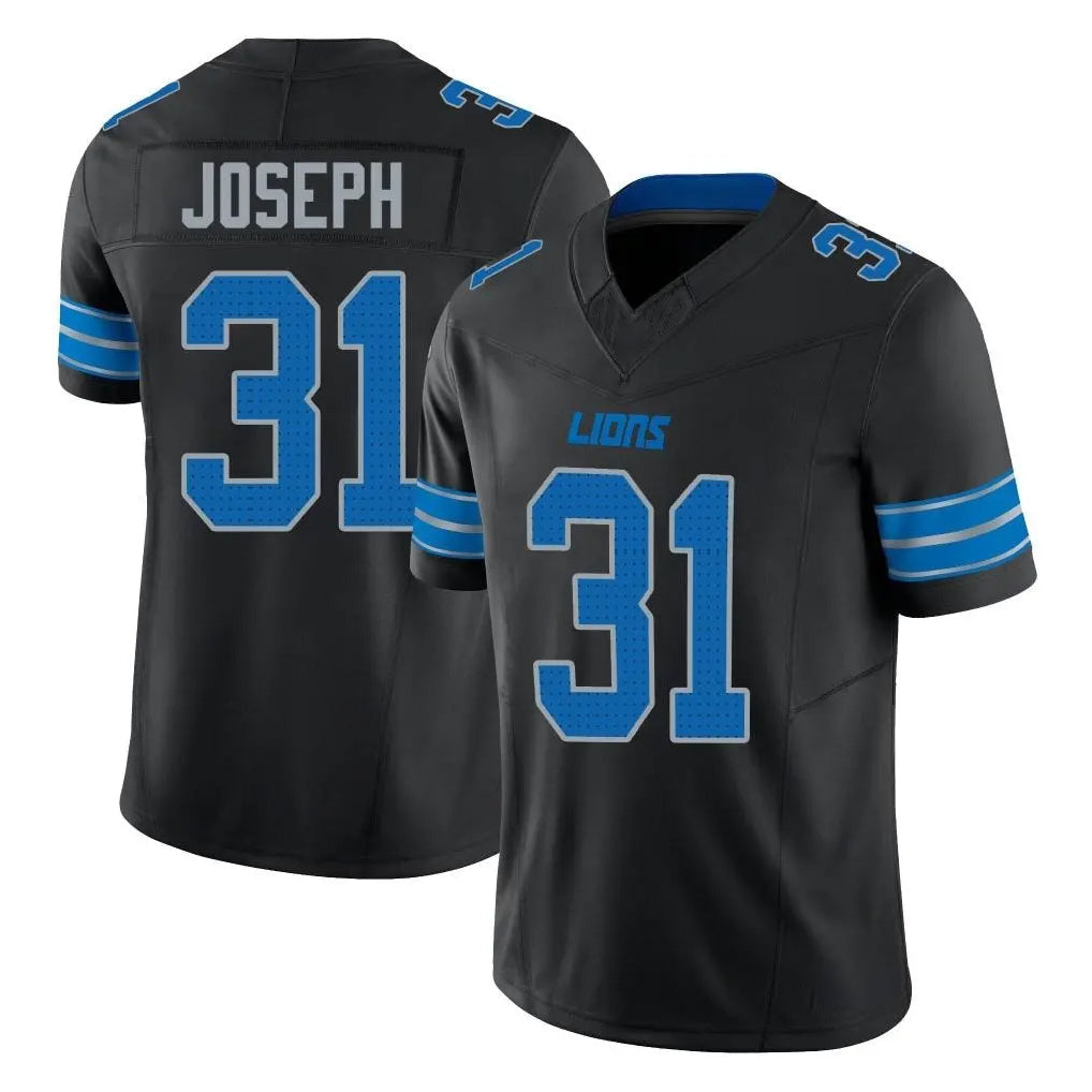 Davalo D.Lions #31 Kerby Joseph Player Black Alternate Vapor F.U.S.E. Limited Home Game Stitched Jerseys
