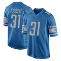 Davalo D.Lions #31 Kerby Joseph Player Blue Home Game Stitched Jerseys