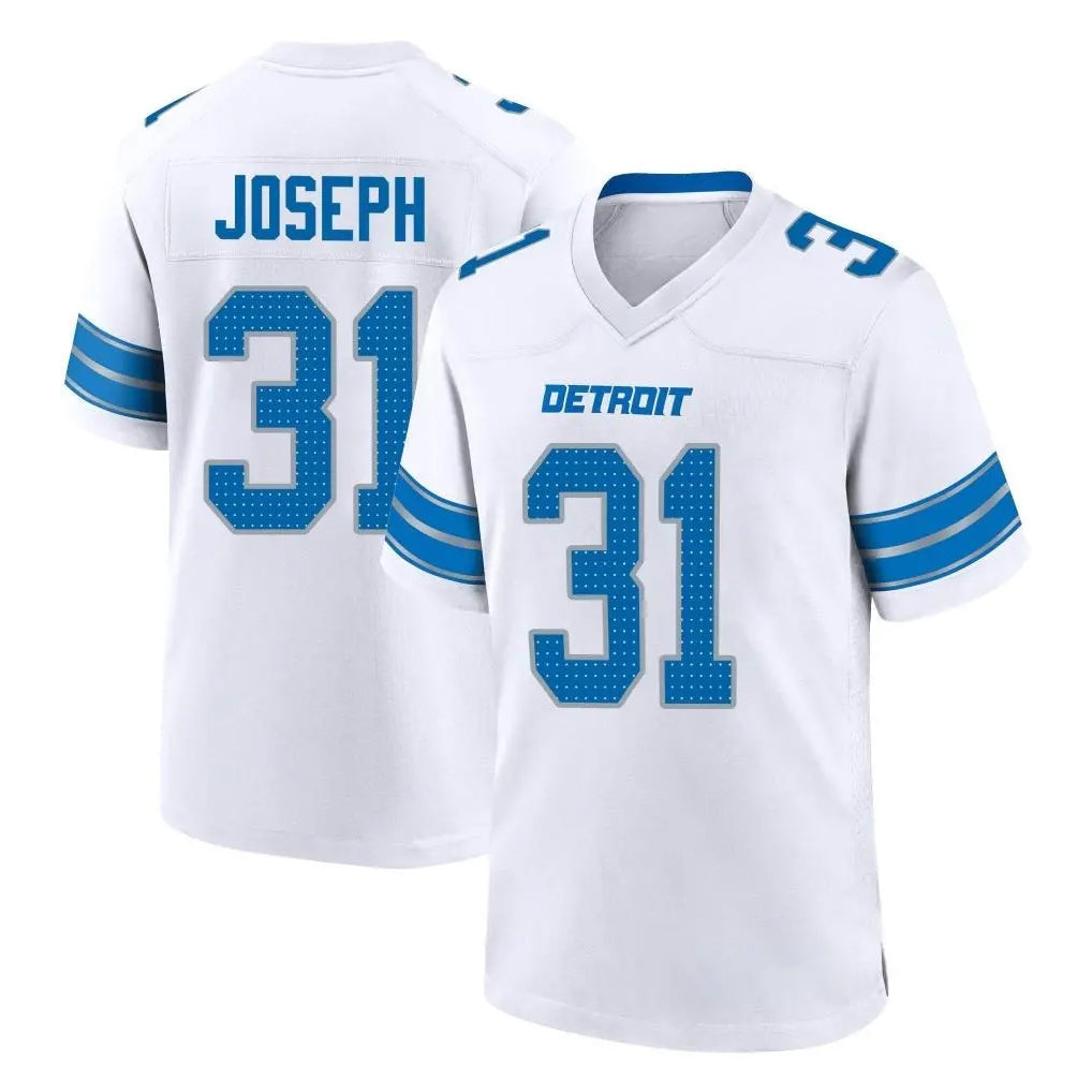 Davalo D.Lions #31 Kerby Joseph Player White Alternate Home Game Stitched Jerseys