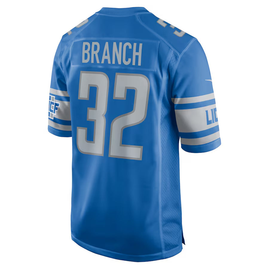 Davalo D.Lions #32 Brian Branch Player Blue Replica Game Stitched Jerseys