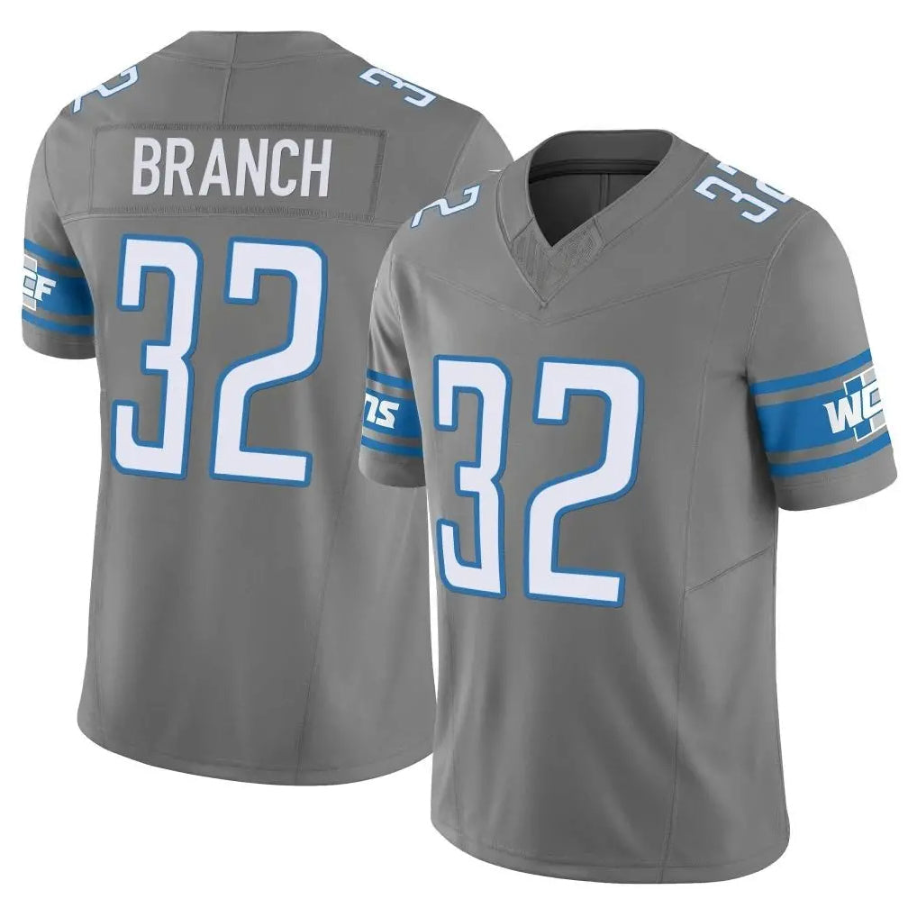 Davalo D.Lions #32 Brian Branch Player Gray Vapor F.U.S.E. Limited Home Game Stitched Jerseys