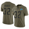 Davalo D.Lions #32 Brian Branch Player Olive Salute To Service Limited Stitched Jerseys
